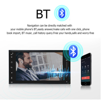 Radio con GPS para coche, reproductor multimedia con vídeo, 2 din, 7 pulgadas, universal, DVD, BT, para Toyota, con FM, USB, AUX, RDS