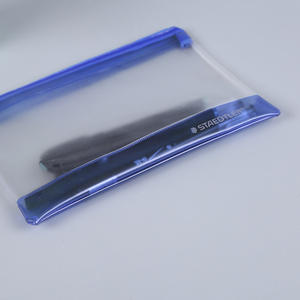 Novedosa bolsa coreana de bajo precio, duradera, transparente, de EVA para bolígrafos, bolsa para archivos, bolsa con cremallera de PVC mate, simple y portátil. - Product Image 1