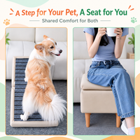 Rampe pliable en bois massif pour petits chiens et chats, escalier antidérapant pour chien, repose-pieds pour canapé, pouf, siège, rangement facile, accessoire pour animaux de compagnie
