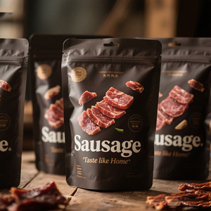 Sachets d'emballage alimentaire en plastique refermables pour bœuf séché avec fenêtre transparente - Product Image 3