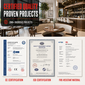 Ensemble de mobilier de restaurant commercial J2S avec chaises rembourrées modernes et tables rondes pour les projets de design de salons d'accueil - Product Image 6