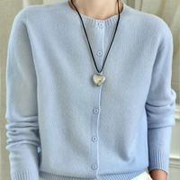 Nouvelle Arrivée 2026 – Cardigan Col Rond Tendance en Mélange de Laine Ultra Doux, Tricoté à la Machine – Vente Flash