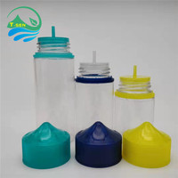 V3 flacons compte-gouttes pour animaux de compagnie 10ml 15ml 20ml 30ml 60ml bouchon coloré à l'épreuve des enfants presser l'huile essentielle flacon compte-gouttes de jus en plastique pour animaux de compagnie