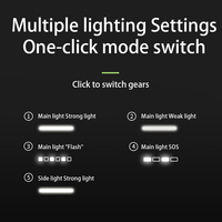 Mini lampe torche rechargeable par USB à 3 LED, porte-clés, clip de poche, étanche, portable, camping, EDC, urgence
