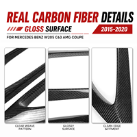ZESON Garniture de ventilation de garde-boue avant en fibre de carbone véritable pour Mercedes-Benz Classe C C63 AMG Coupé W205 C205 2015-2020