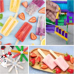EWVVSS, 2 estilos, 2000 Uds., palitos de paleta para manualidades, palitos artesanales de 6 pulgadas y 4,5 pulgadas, palitos de helado a granel, paletas de madera Natural - Product Image 4