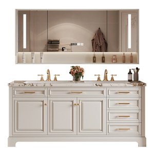 Mobile <span class=keywords><strong>Bagno</strong></span> di Lusso 2026 di Tendenza con Doppio <span class=keywords><strong>Lavabo</strong></span> e <span class=keywords><strong>Mobiletto</strong></span>, <span class=keywords><strong>Lavabo</strong></span> in Ceramica Personalizzabile <span class=keywords><strong>per</strong></span> Camera da Letto e Sala da Pranzo - Product Image 4