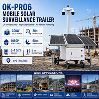 Mât télescopique pneumatique solaire de sécurité pour remorque, 5M, panneau solaire 300W, batterie grande capacité, WiFi 4G pour zones de travail de construction et d'exploitation minière