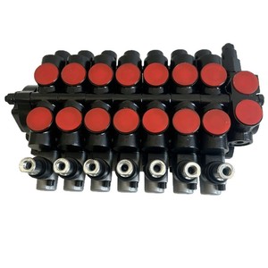 Vanne hydraulique multi-circuits série DVC en fonte, raccordement fileté à 3 voies pour véhicules d'ingénierie - Product Image 1