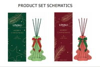 Vente en gros de diffuseurs de parfum en forme de sapin de Noël LOVALI, écologiques, durables, de luxe, pour la décoration de la maison, parfum sans flamme