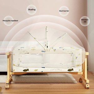 Summer Infants Multifunctional Solid Wood Pastoral Design Baby Crib Rocking <b>Swing</b> Soothing Function 0-3 Years Portable Movable - Product Image 4
