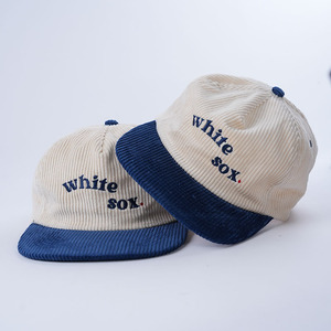 <span class=keywords><strong>Casquette</strong></span> de baseball en velours côtelé non structurée personnalisée à 5 panneaux, visière plate, snapback, <span class=keywords><strong>casquette</strong></span> de performance en velours côtelé - Product Image 2