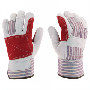 ถุงมือหนังแบบแยกฝ่ามือคู่สำหรับงานหนักพร้อมปลอกแขนที่มีปีกนิรภัยสำหรับทำสวนกลางแจ้งในปากีสถาน - Product Image 1