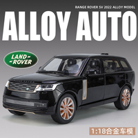 1:18 escala aleación todoterreno Diecast modelo coche simulación coche SUV con tirar hacia atrás y 6 puertas Diecast Coche