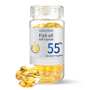 OEM label pribadi omega-3 minyak ikan dengan tanaman dasar gelatin ikan minyak omega 3 halal