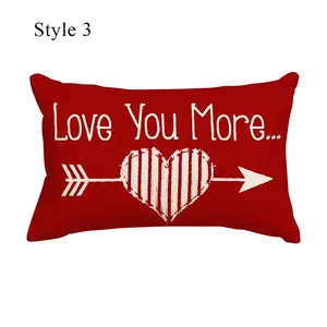 2024 nouveau coeur vous amour mariage housse de coussin décoration saint valentin jeter oreiller couvre