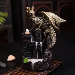 Brûleur à encens en forme de cascade de fumée de dragon volant, porte-encens en cône, décoration d'intérieur, vintage, ancien Porta Incienso - Product Image 1