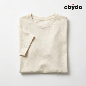 T-Shirt Personalizzata Cbydo in Cotone Organico GOTS, Maglietta Unisex a Collo Tondo, Abbigliamento Casual Sostenibile con Stampa DTG del Logo - Product Image 3