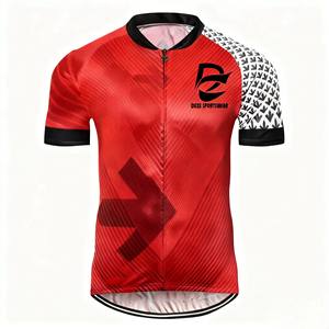 Maillot de cyclisme à manches courtes avec motif flèche personnalisé, tissu respirant à séchage rapide, équipement de cyclisme de route haut de gamme pour les courses et l'entraînement - Product Image 1