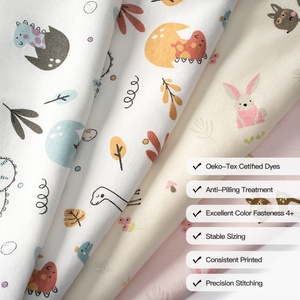 ชุดบอดี้สูท Onesie GOTS สำหรับเด็กทารกแรกเกิด,ชุดบอดี้สูทผ้าฝ้ายออร์แกนิกพิมพ์ลายสัตว์กำหนดได้เอง - Product Image 2