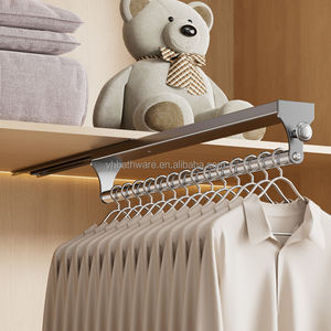 Cintre pour <span class=keywords><strong>pantalon</strong></span> de garde-robe multiple <span class=keywords><strong>Porte</strong></span>-<span class=keywords><strong>pantalon</strong></span> coulissant télescopique pliable intégré <span class=keywords><strong>Porte</strong></span>-<span class=keywords><strong>pantalon</strong></span> de garde-robe - Product Image 2