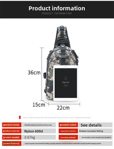 Bolso cruzado de camuflaje de un solo hombro <span class=keywords><strong>para</strong></span> exteriores y ciclismo Bolsas y cajas de <span class=keywords><strong>bicicleta</strong></span> multiusos - Product Image 5