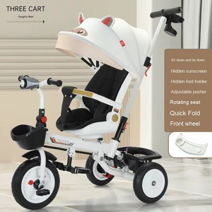 Triciclo Infantil Aolan, Diseño Metálico Moderno, Ligero, 4 en 1, Plegable, para Niños de 0 a 3 Años - Product Image 6