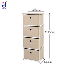 4 mobili cinesi in stile nero mobili industriali in Rattan laccato tela cassettiera mobile arredamento per la casa in metallo - Product Image 2