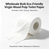 Rouleaux de papier toilette jetables en pâte de bois vierge hautement absorbante et dissolvable, écologiques, pour hôtels et bureaux