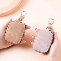 Étui pour écouteurs universel en cuir PU personnalisé, couleur unie, étui de protection design pour AirPods, étui pour écouteurs sans fil tendance