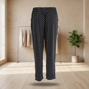 Pantaloni Estivi da Donna a Maniche Lunghe M/L con Fascia alla Caviglia a Pois, Comodi ed Eleganti - Product Image 3