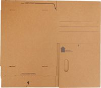 Boîte de rangement d'archives en carton ondulé empilable, boîte de classement en papier avec couvercle et trou pour la main, pour l'organisation des documents de bureau