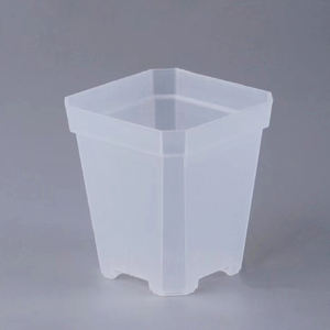 Bac à jardinage en plastique transparent coloré, petit carré, coloré, <span class=keywords><strong>pour</strong></span> pépinière, bonsaï, planteur de plantes, <span class=keywords><strong>Pot</strong></span> de fleur - Product Image 3