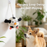 Jouet pour chien en peluche en forme de ballon de football, interactif, avec papier froissé, jouets en peluche pour chiens de petite et moyenne taille