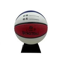 Ballon de basketball personnalisé en cuir PU caoutchouté, taille 7, résistant à l'eau et durable pour l'entraînement