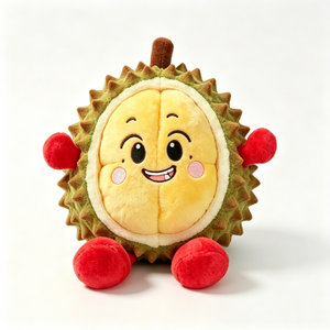 Peluche de durián personalizado, peluche de fruta tropical, lindo peluche de durián, peluche de durián relleno, peluche de durián redondo - Product Image 1