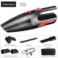 Aspiradora de Coche Húmeda/Seca de 120W y 9000Pa, Portátil, con Cable e Inalámbrica, con Luz LED HEPA, Cable de 3.5m, 2200mAh, para Hogar y Oficina, ABS