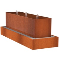 Bacs à plantes rectangulaires en acier corten laminé à chaud, revêtement poudré, pour l'extérieur, pots pour plantes, sur mesure, norme JIS, grands pots
