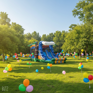 Location d'équipements de fête, châteaux gonflables, trampolines, brincolines, gonflables pour fête, château gonflable <span class=keywords><strong>palmier</strong></span> avec bannière princesse - Product Image 4