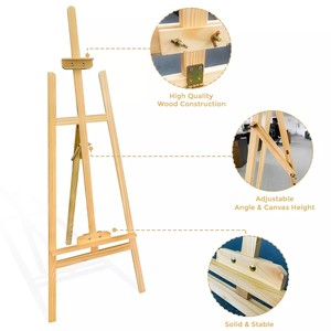 80cm 105cm 125cm Wooden <strong>Desktop</strong> <strong>Easel</strong> for Announcement Boards, Paintings, or Canvases - Product Image 3