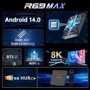 Sınır ötesi dış ticaret R69Max RK3528 Dual-Band kablosuz Bluetooth 8K yüksek çözünürlüklü Android 14 TV Set-Top Box dört çekirdekli - Product Image 5