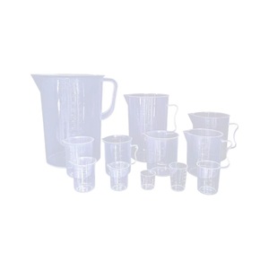 Tazas Medidoras de Plástico Graduadas con Asas, Transparentes, de PP, Resistentes al Calor, para Uso en Laboratorio y Cocina - Product Image 1