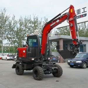 Mini Construção Nova Mini Escavadeira Escavadeira De Rodas 6 Ton Digger Rodas Escavadeira De Pneus Preço - Product Image 3