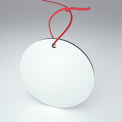 Рождественские деревянные МДФ сублимационные Пустые Подвесные орнаменты двухсторонние круглые орнаменты