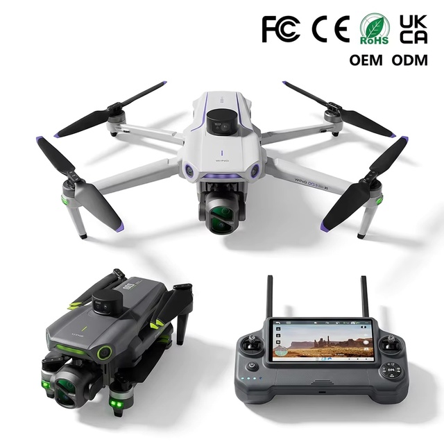 WING003 Factory Direct Sale Professional GPS Drone 4K Camera Dual Camera Long Range 6KM Digital 3-Axis Gimbal Obstacle Avoidance