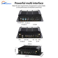 PC Industrial Integrado Sin Ventilador ZOOMWIN |   Mini Computadora Robusta con 2 Puertos RS232 COM y Múltiples Puertos USB para Automatización de Fábrica e IoT