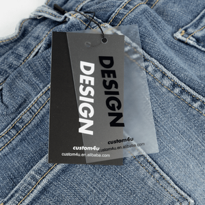 Étiquettes volantes transparentes en PVC avec logo imprimé personnalisé Étiquettes volantes de luxe pour vêtements Jeu d'étiquettes volantes en papier avec motif de ficelle pour vêtements - Product Image 6