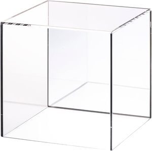 Acrylic hiển thị Riser hộp với một mở Side linh hoạt rõ ràng vuông bán lẻ hàng hóa lưu trữ bin hoặc sản phẩm nền tảng - Product Image 6