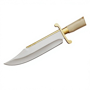 OEM Wholesale 17" Factory Made Cheap Low Price Handmade D2 Steel Camel <b>Bone</b> Brass <b>Handle</b> Hunting Camping <b>Knife</b> Ideal Gift - Product Image 1
