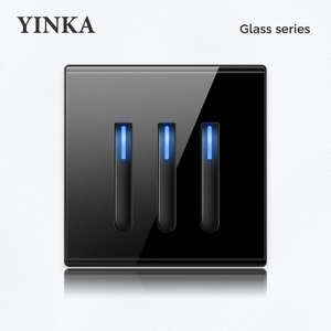 YINKA siyah yüksek kalite abd anahtarı ve soket bir Gang bir soket duvar anahtarı evrensel anahtar priz - Product Image 5